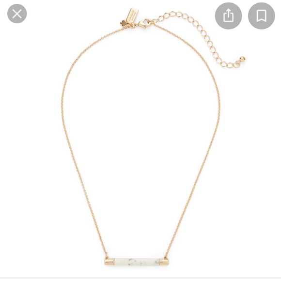 ISO gold and white marble Kate spade necklace - Picture 2 of 2